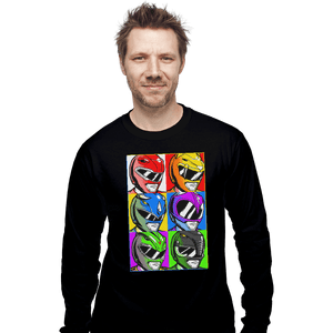 Shirts Long Sleeve Shirts, Unisex / Small / Black Pop Art Power Rangers