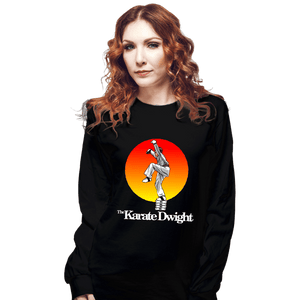 Shirts Long Sleeve Shirts, Unisex / Small / Black Karate Dwight