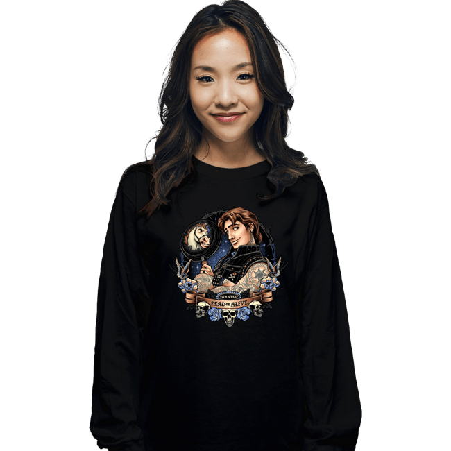 Daily_Deal_Shirts Long Sleeve Shirts, Unisex / Small / Black Wanted Dead or Alive