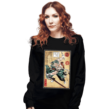Load image into Gallery viewer, Daily_Deal_Shirts Long Sleeve Shirts, Unisex / Small / Black Pirate Hunter Woodblock
