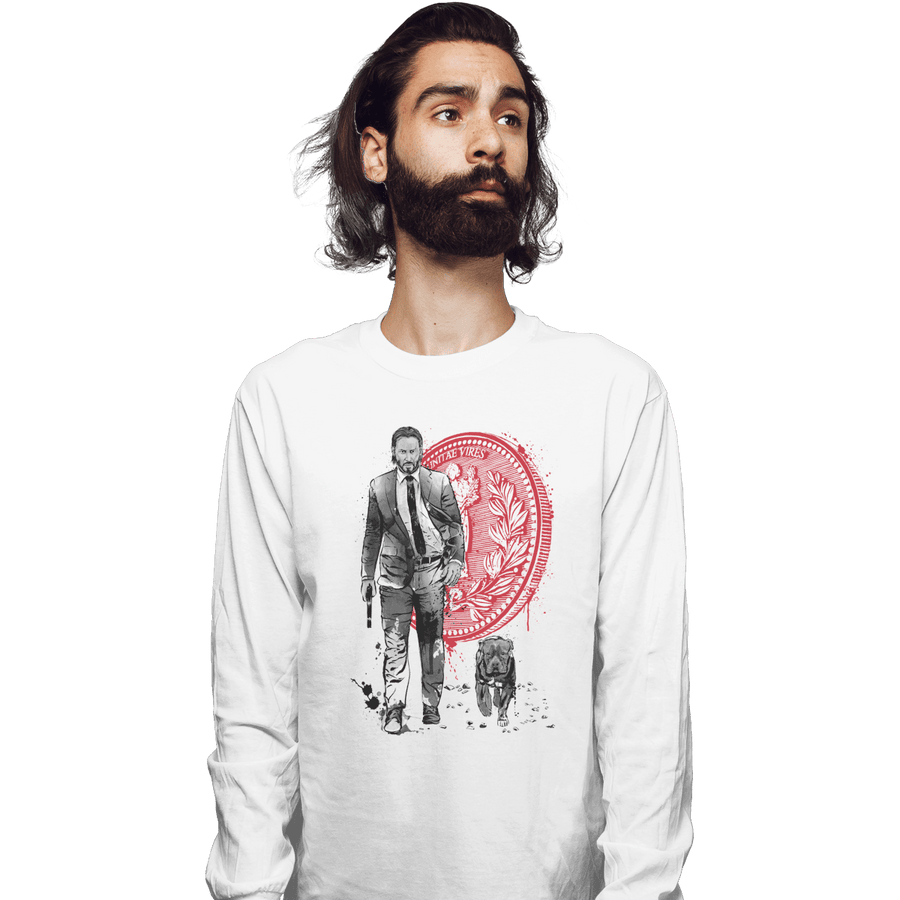 Shirts Long Sleeve Shirts, Unisex / Small / White Lone Hitman And Cub