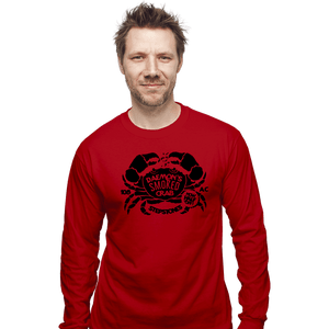 Daily_Deal_Shirts Long Sleeve Shirts, Unisex / Small / Red Daemon's Smoked Crab