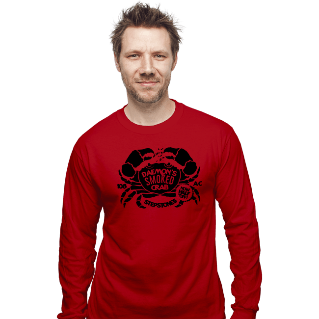 Daily_Deal_Shirts Long Sleeve Shirts, Unisex / Small / Red Daemon's Smoked Crab