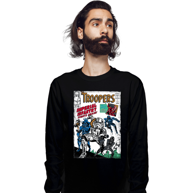 Daily_Deal_Shirts Long Sleeve Shirts, Unisex / Small / Black The Troopers