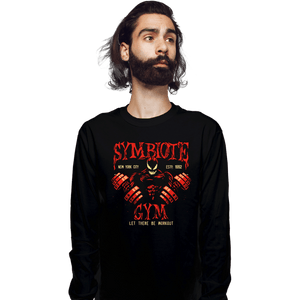 Daily_Deal_Shirts Long Sleeve Shirts, Unisex / Small / Black Symbiote Gym