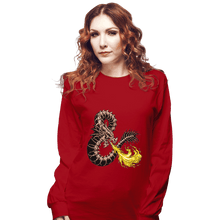 Load image into Gallery viewer, Shirts Long Sleeve Shirts, Unisex / Small / Red Bone Dragon
