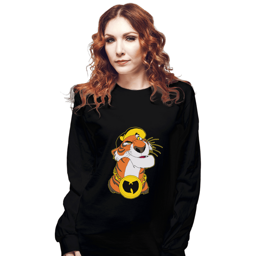 Shirts Long Sleeve Shirts, Unisex / Small / Black Tiger Style