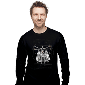 Daily_Deal_Shirts Long Sleeve Shirts, Unisex / Small / Black Vitruvian Moon Knight