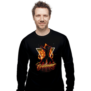 Shirts Long Sleeve Shirts, Unisex / Small / Black Retro Firebender