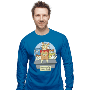 Shirts Long Sleeve Shirts, Unisex / Small / Sapphire Thunder Kittens