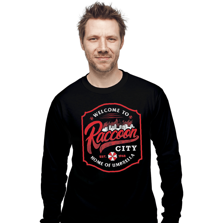 Shirts Long Sleeve Shirts, Unisex / Small / Black Raccoon City
