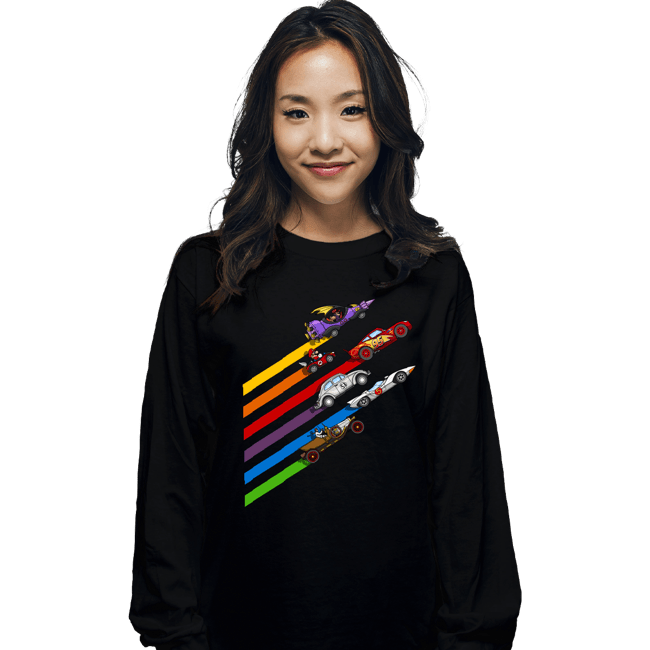 Daily_Deal_Shirts Long Sleeve Shirts, Unisex / Small / Black Racing Streaks