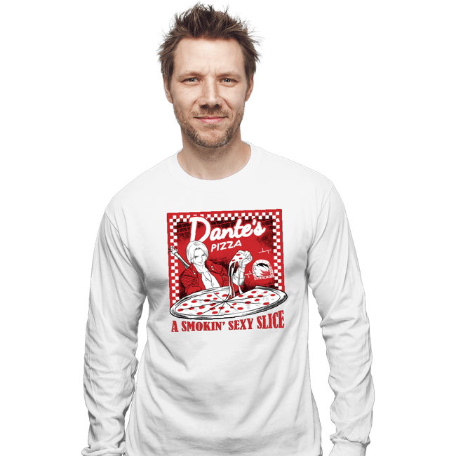 Shirts Long Sleeve Shirts, Unisex / Small / White Sexy Slice