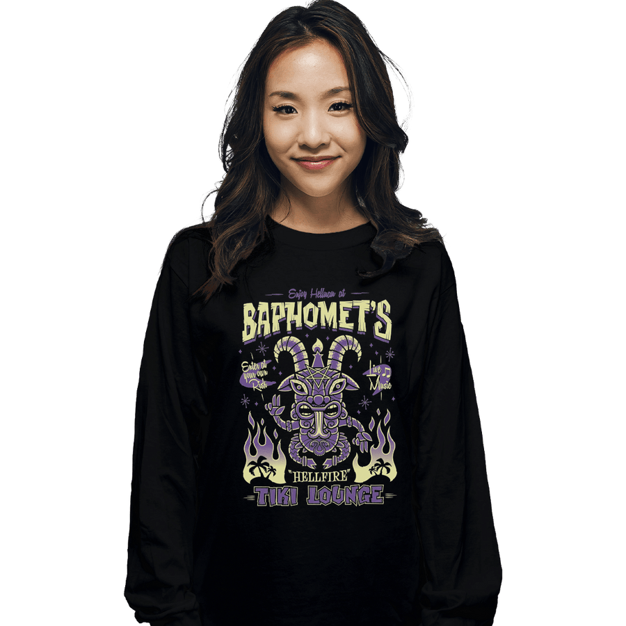 Shirts Long Sleeve Shirts, Unisex / Small / Black Baphomet's Tiki Lounge