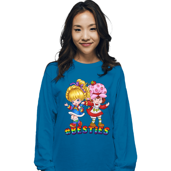 Shirts Long Sleeve Shirts, Unisex / Small / Sapphire Besties
