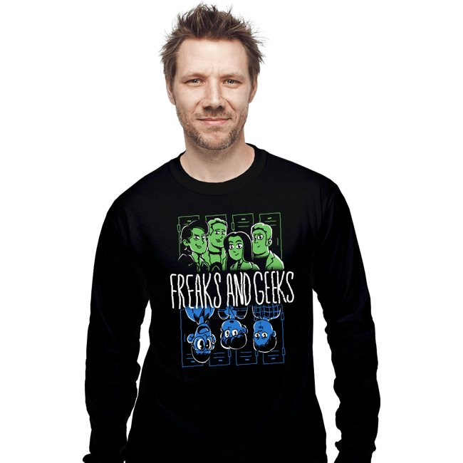 Daily_Deal_Shirts Long Sleeve Shirts, Unisex / Small / Black Freaks And Geeks