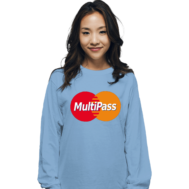 Daily_Deal_Shirts Long Sleeve Shirts, Unisex / Small / Powder Blue Multipass Card