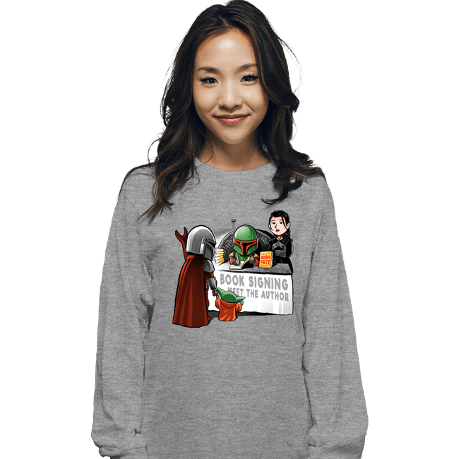 Daily_Deal_Shirts Long Sleeve Shirts, Unisex / Small / Sports Grey Book Signing