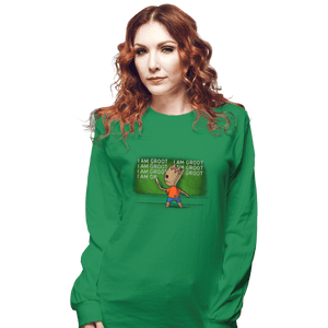 Shirts Long Sleeve Shirts, Unisex / Small / Irish Green Groot's Detention