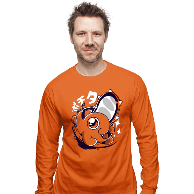 Secret_Shirts Long Sleeve Shirts, Unisex / Small / Orange Chainsaw Cute