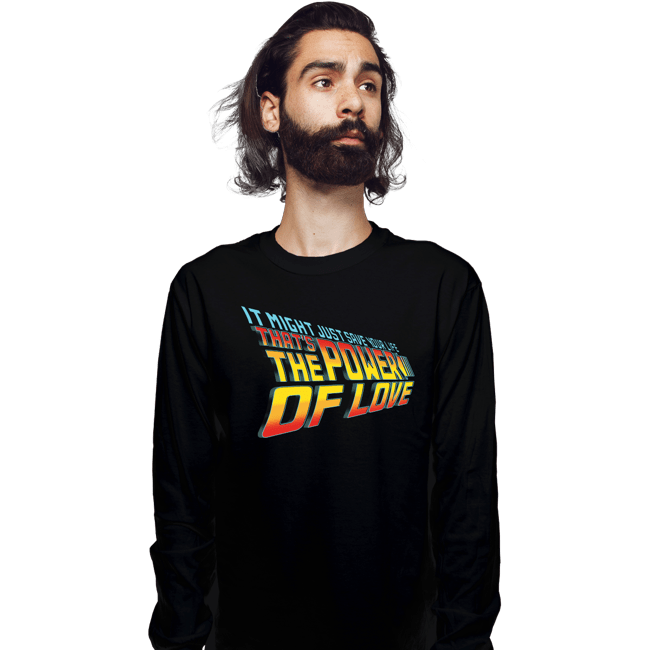 Daily_Deal_Shirts Long Sleeve Shirts, Unisex / Small / Black Power Of Love