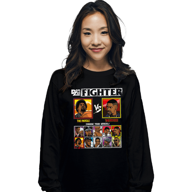 Secret_Shirts Long Sleeve Shirts, Unisex / Small / Black Denzel Fighter
