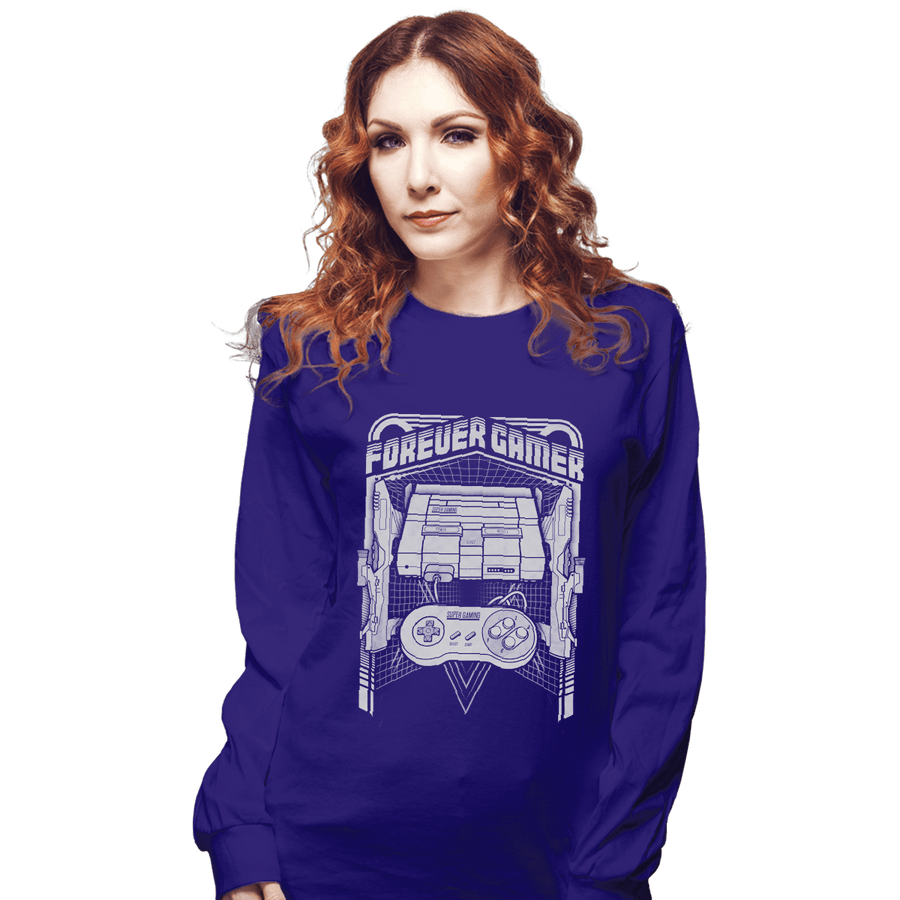 Shirts Long Sleeve Shirts, Unisex / Small / Violet Forever Gamer