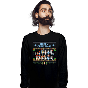 Daily_Deal_Shirts Long Sleeve Shirts, Unisex / Small / Black Happy Bluey Christmas