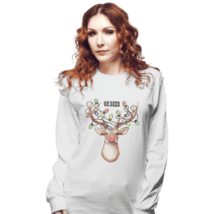 Shirts Long Sleeve Shirts, Unisex / Small / White Oh Deer
