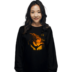 Daily_Deal_Shirts Long Sleeve Shirts, Unisex / Small / Black Rodan Kaiju