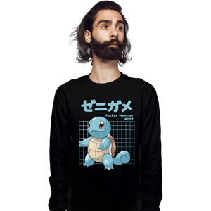 Sold_Out_Shirts Long Sleeve Shirts, Unisex / Small / Black Squirtle X-Ray