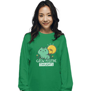 Shirts Long Sleeve Shirts, Unisex / Small / Irish Green Bulb Saur