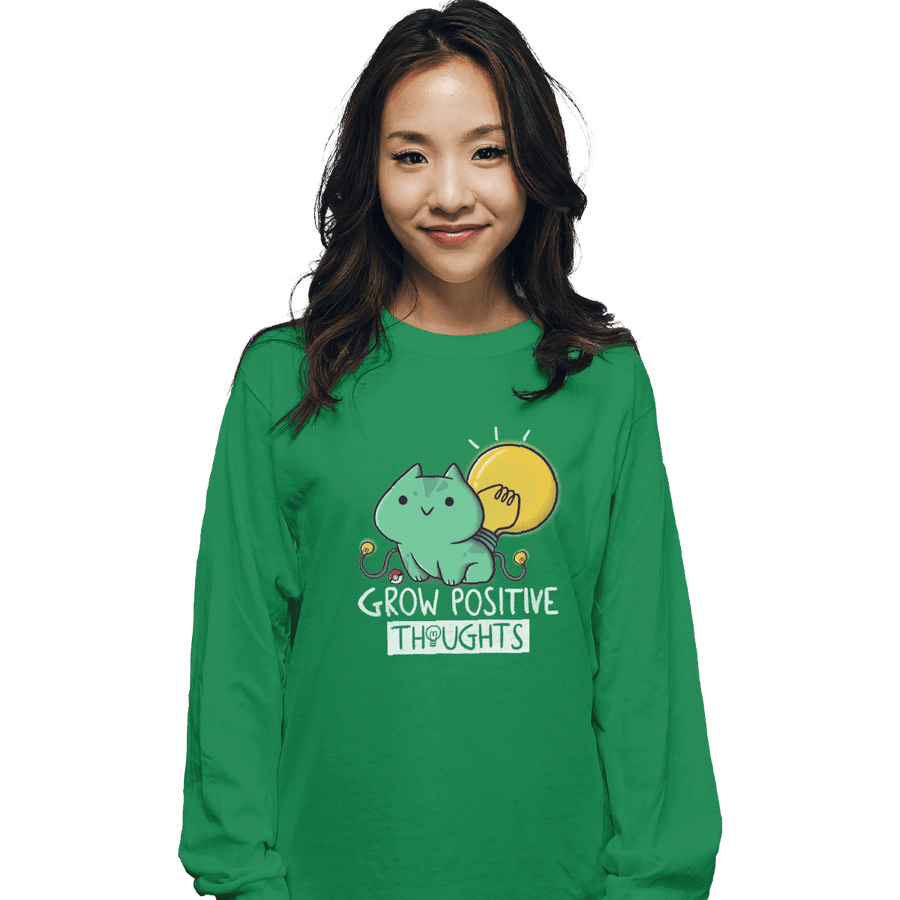Shirts Long Sleeve Shirts, Unisex / Small / Irish Green Bulb Saur