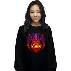Daily_Deal_Shirts Long Sleeve Shirts, Unisex / Small / Black Stained Glass Darkness