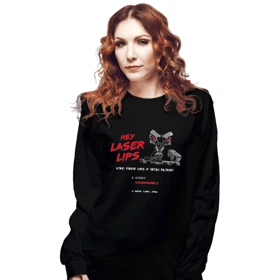 Shirts Long Sleeve Shirts, Unisex / Small / Black Laser Lips
