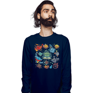Shirts Long Sleeve Shirts, Unisex / Small / Navy DiceWorld