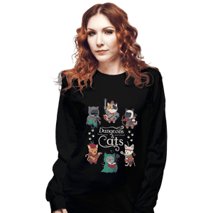 Shirts Long Sleeve Shirts, Unisex / Small / Black Dungeons & Cats 2nd Edition