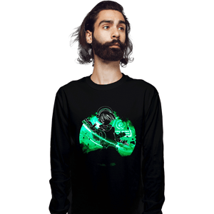 Daily_Deal_Shirts Long Sleeve Shirts, Unisex / Small / Black Earth Bender Orb