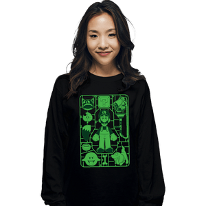 Secret_Shirts Long Sleeve Shirts, Unisex / Small / Black Luigi Model Sprue