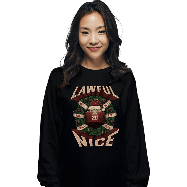 Shirts Long Sleeve Shirts, Unisex / Small / Black Lawful Nice Christmas