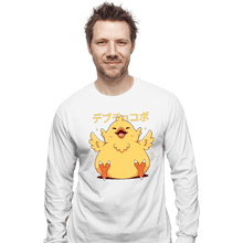 Load image into Gallery viewer, Shirts Long Sleeve Shirts, Unisex / Small / White Fat Chocobo
