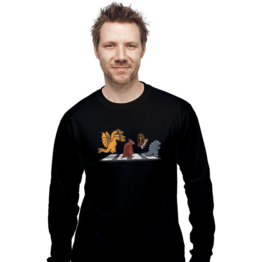 Shirts Long Sleeve Shirts, Unisex / Small / Black Kaiju Road