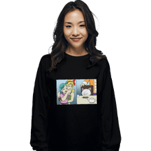 Load image into Gallery viewer, Shirts Long Sleeve Shirts, Unisex / Small / Black Girl Yelling At A Cat
