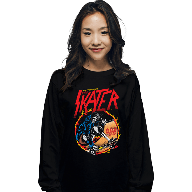 Daily_Deal_Shirts Long Sleeve Shirts, Unisex / Small / Black Pro Skater 900