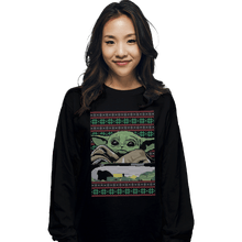Load image into Gallery viewer, Shirts Long Sleeve Shirts, Unisex / Small / Black Baby Yoda Ugly Sweater
