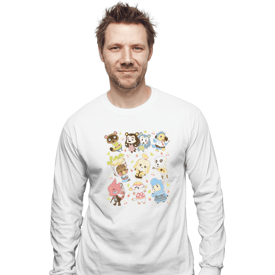 Shirts Long Sleeve Shirts, Unisex / Small / White Cute Bunch