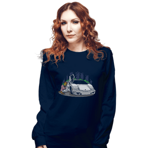 Shirts Long Sleeve Shirts, Unisex / Small / Navy Troy Wolf