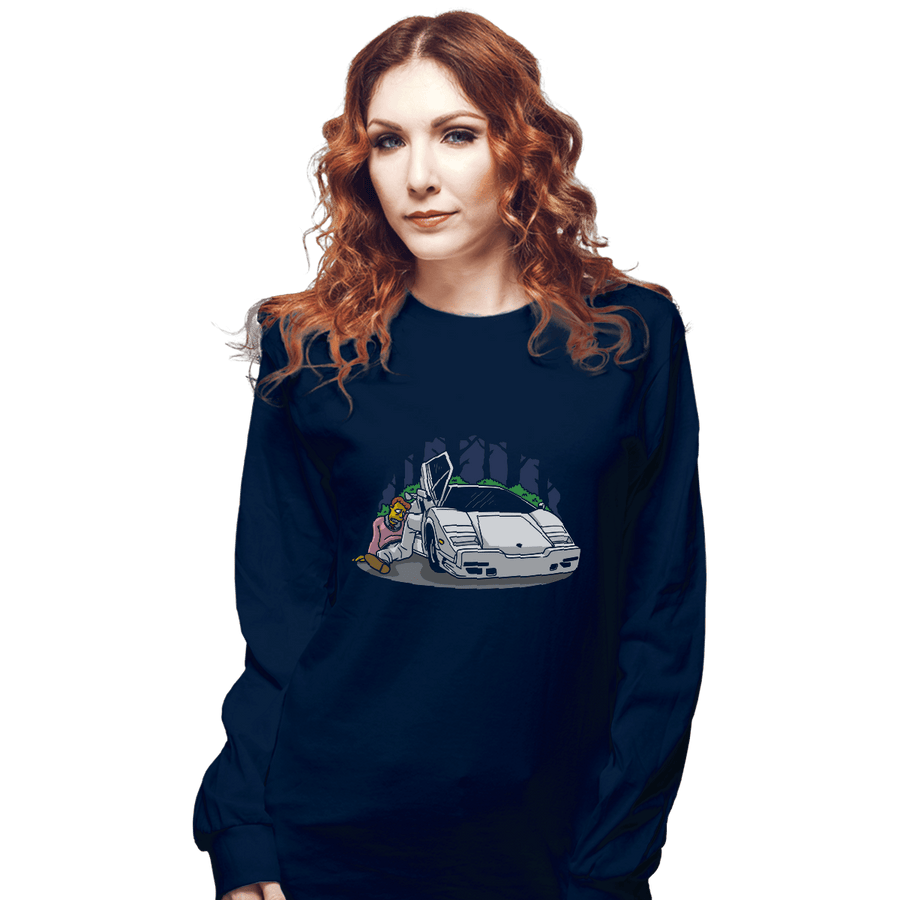 Shirts Long Sleeve Shirts, Unisex / Small / Navy Troy Wolf
