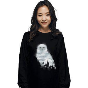 Shirts Long Sleeve Shirts, Unisex / Small / Black Magical Owl