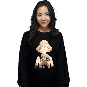 Secret_Shirts Long Sleeve Shirts, Unisex / Small / Black Straw Hat